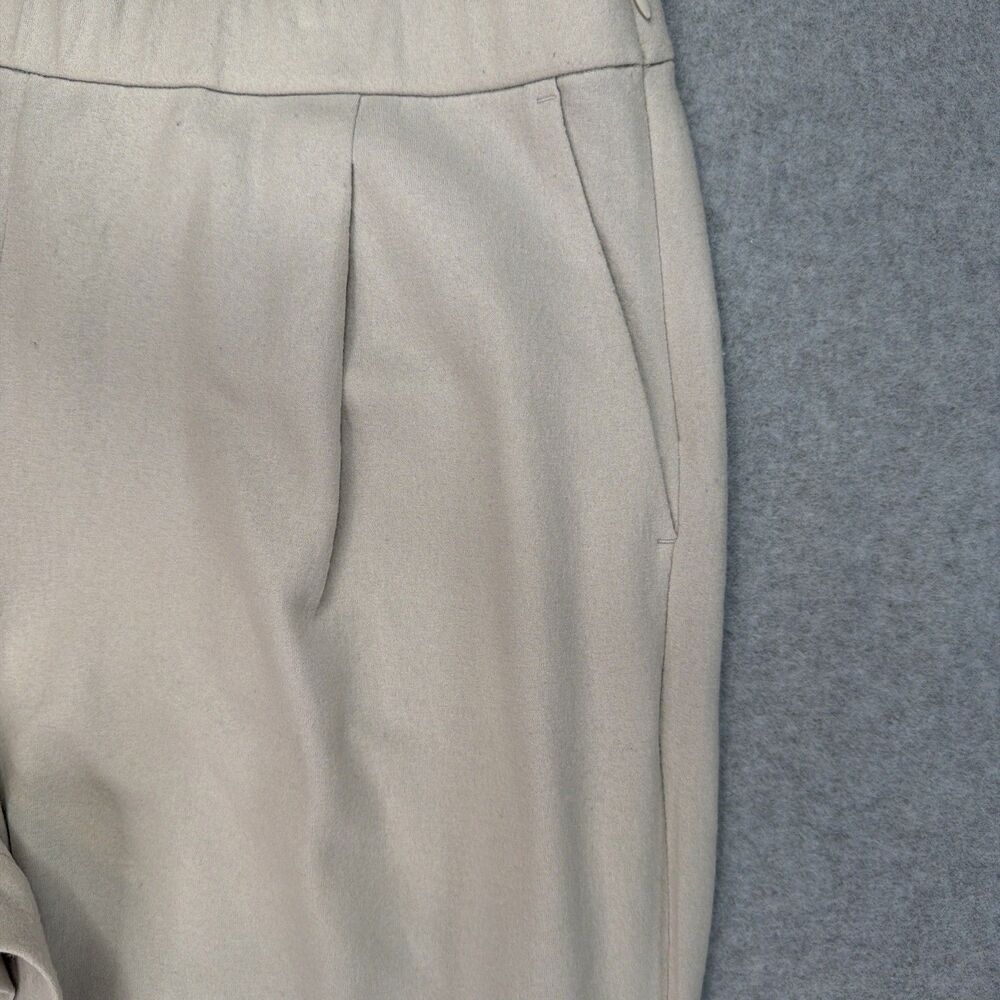 Eileen Fisher Wool Wide Leg Pants Large Ivory Elastic Waist Capsule Minimalist - Picture 9 of 16